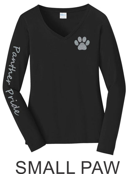 PGE Paw Long Sleeve Ladies Tee- Matte or Glitter
