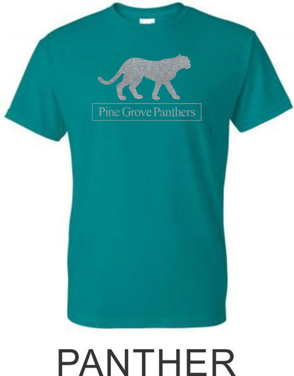 PGE Teal Basic Tee- 4 Designs- Matte or Glitter