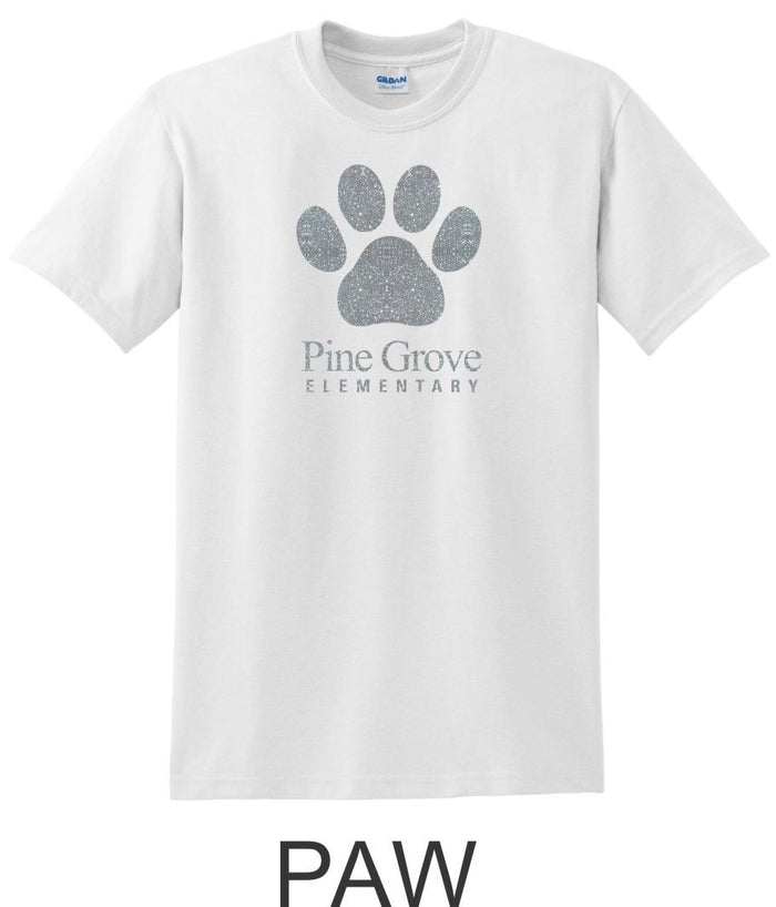 PGE White Basic Tee- 4 Designs- Matte or Glitter