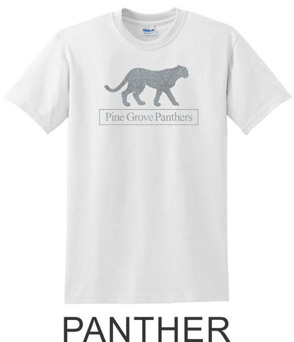 PGE White Basic Tee- 4 Designs- Matte or Glitter