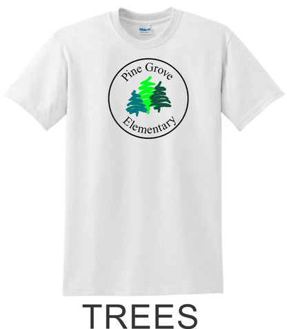 PGE White Basic Tee- 4 Designs- Matte or Glitter