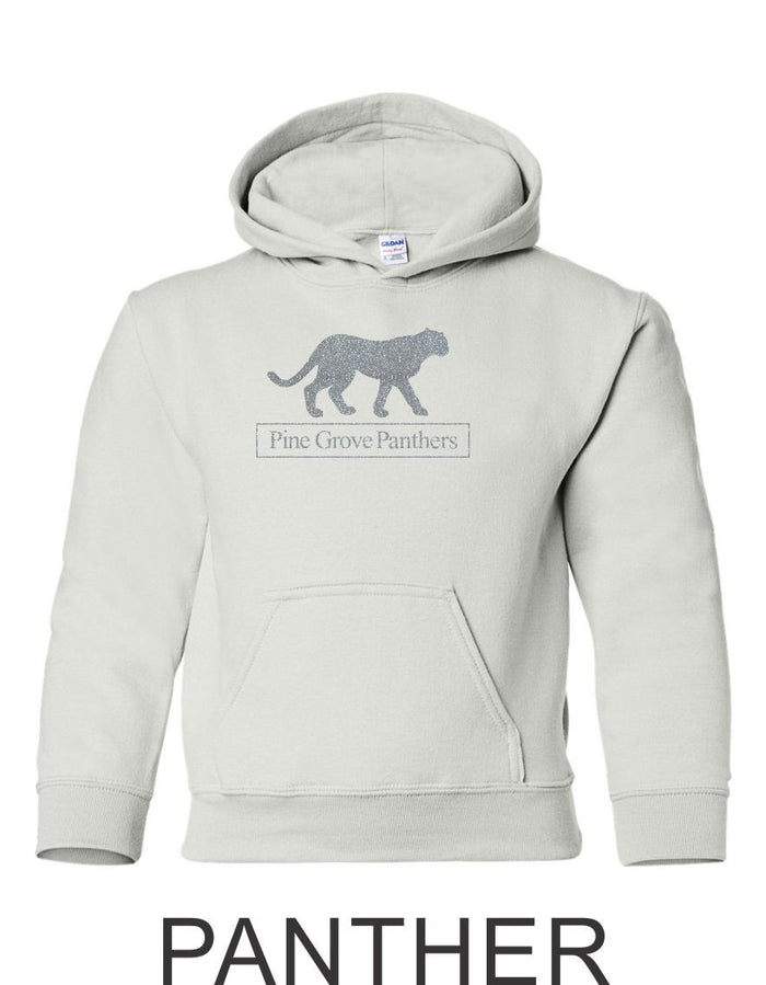 PGE White Hooded Sweatshirt- 4 Designs- Matte and Glitter