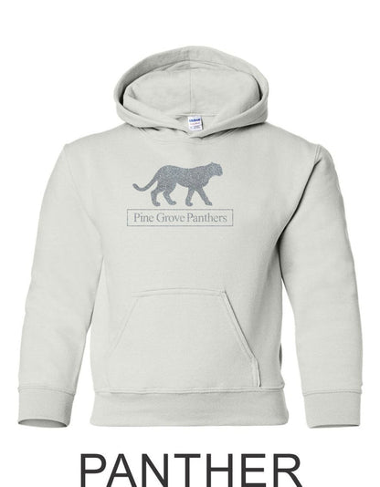 PGE White Hooded Sweatshirt- 4 Designs- Matte and Glitter