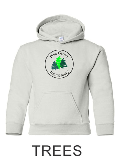 PGE White Hooded Sweatshirt- 4 Designs- Matte and Glitter