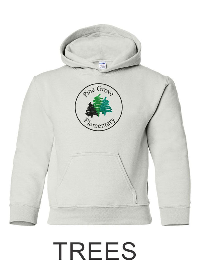PGE White Hooded Sweatshirt- 4 Designs- Matte and Glitter