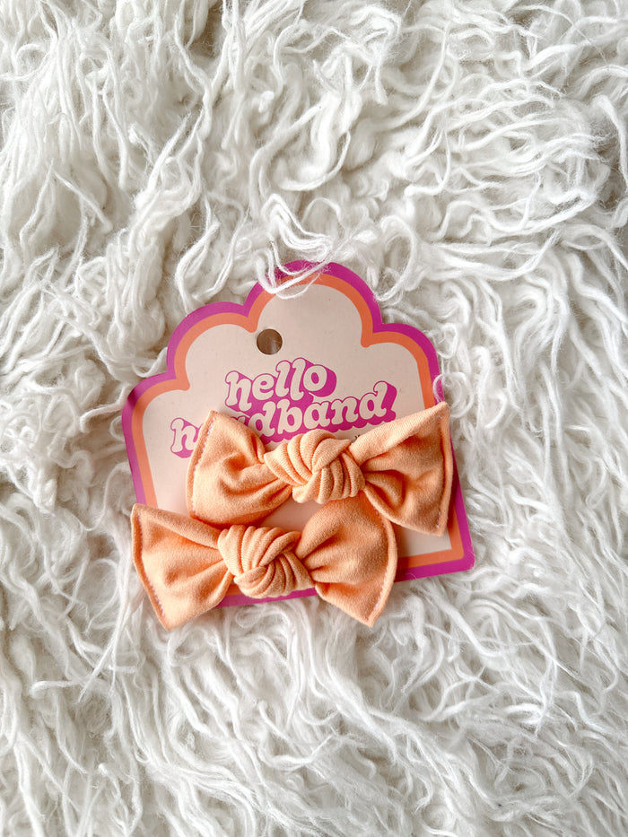 Pigtail Clip Set - Peach
