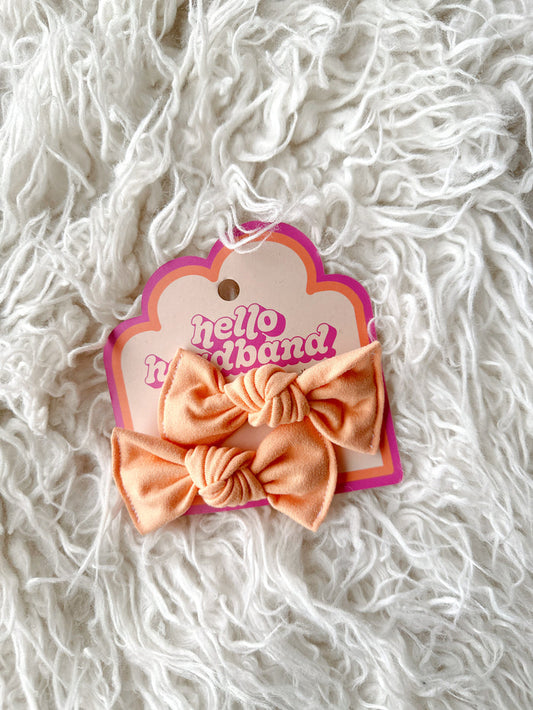 Pigtail Clip Set - Peach