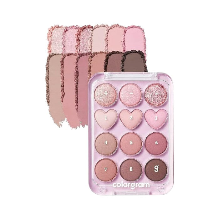 PIN POINT EYESHADOW PALETTE 02 – Paleta De Farduri Cu 12 Nuante Mate, Sidefate Si Glitter