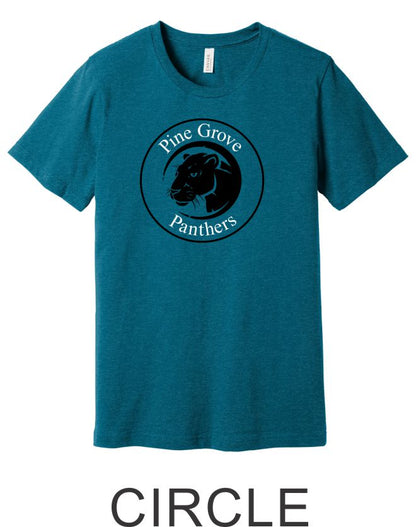 Pine Grove Heather Teal Tee- 4 designs