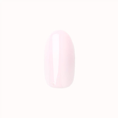 Pink Sands - Press-On | Medium | Oval showing a single medium oval false nail in soft sun-bleached pink polish shade