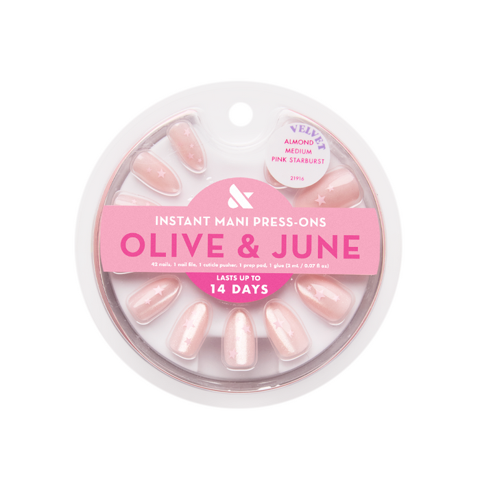 Pink Starburst - Press-On | Medium | Almond