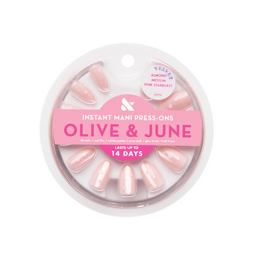 Pink Starburst - Press-On | Medium | Almond