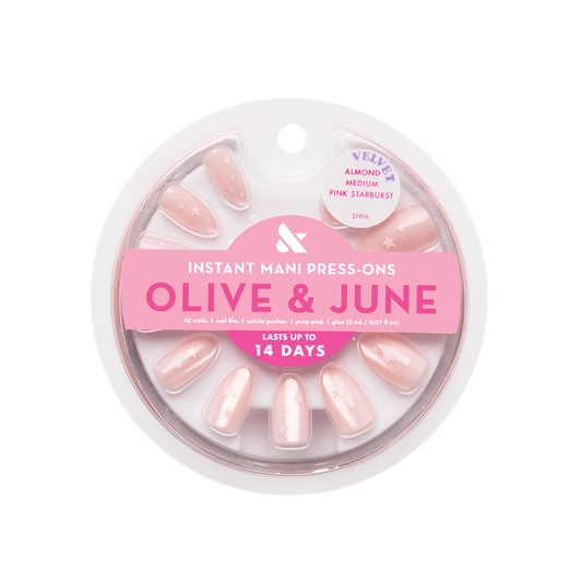 Pink Starburst - Press-On | Medium | Almond