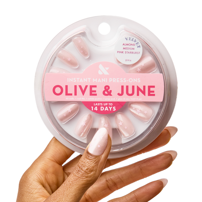 Pink Starburst - Press-On | Medium | Almond