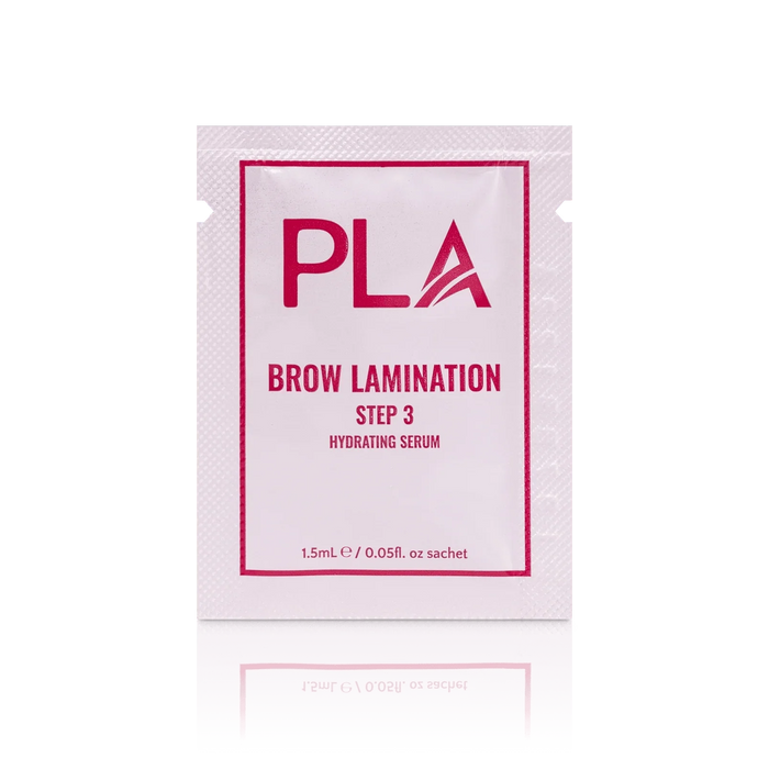 PLA's Brow Lamination Line: Brow Lamination Step 3 Sachet, (front view of the sachet)