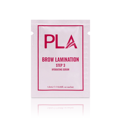 PLA's Brow Lamination Line: Brow Lamination Step 3 Sachet, (front view of the sachet)