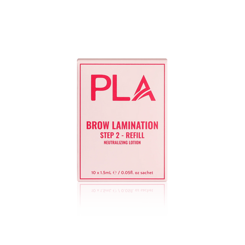 PLA's Brow Lamination Line: Brow Lamination Step 2 Refill Pack, (front view of the box)