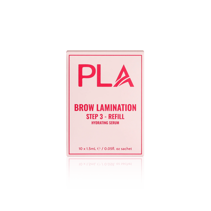 PLA's Brow Lamination Line: Brow Lamination Step 3 Refill Pack, (front view of the box)