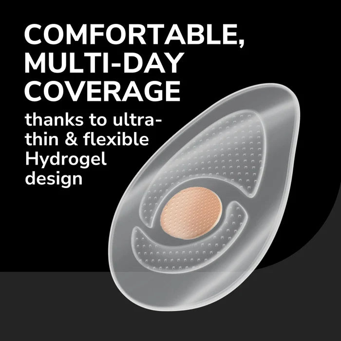 Ultra-thin hydrogel plantar wart remover disc with cushioned center pad