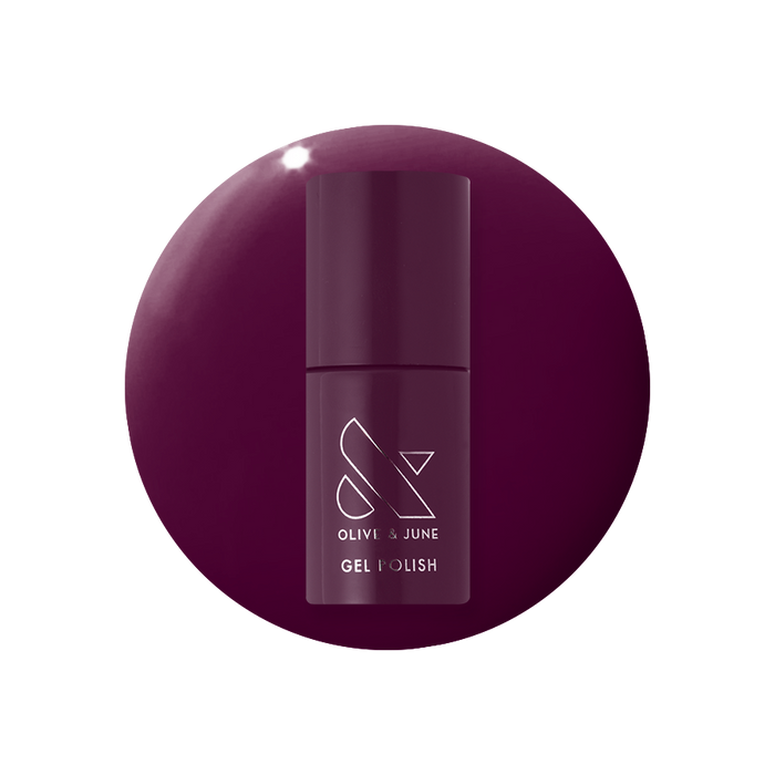 Plaza - Gel bottle in rich deep mulberry purple for a luxurious, long-lasting gel polish mani by Olive and June