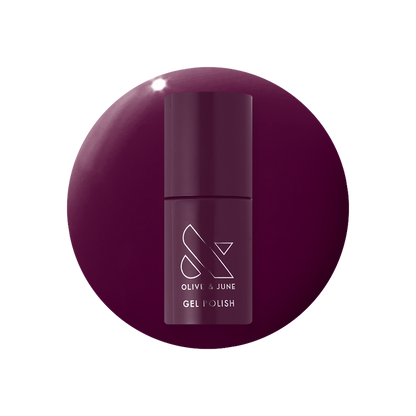 Plaza - Gel bottle in rich deep mulberry purple for a luxurious, long-lasting gel polish mani by Olive and June