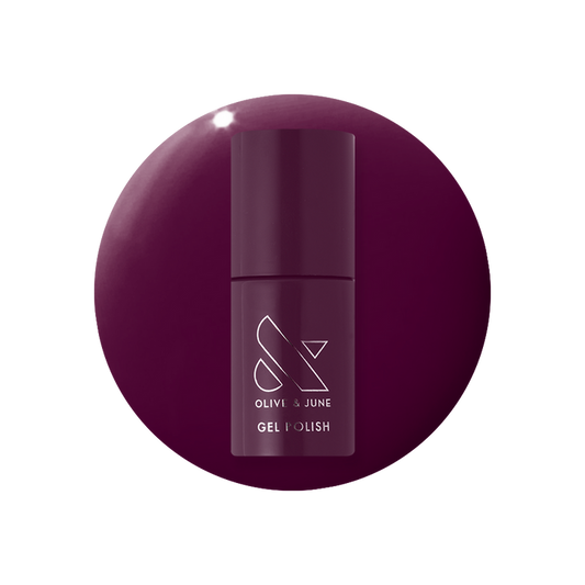 Plaza - Gel bottle in rich deep mulberry purple for a luxurious, long-lasting gel polish mani by Olive and June