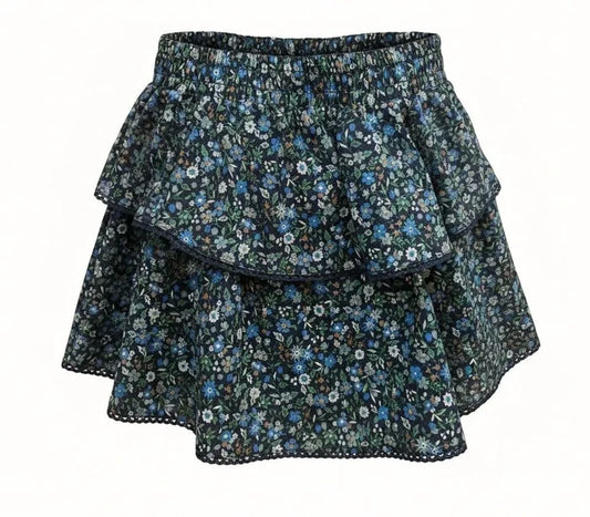 Pleat Parker Skort-Twilight Floral