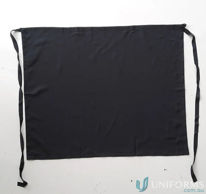 Bocini WA0654 Polyester Drill Three Quarter Apron Without Pocket in Black
