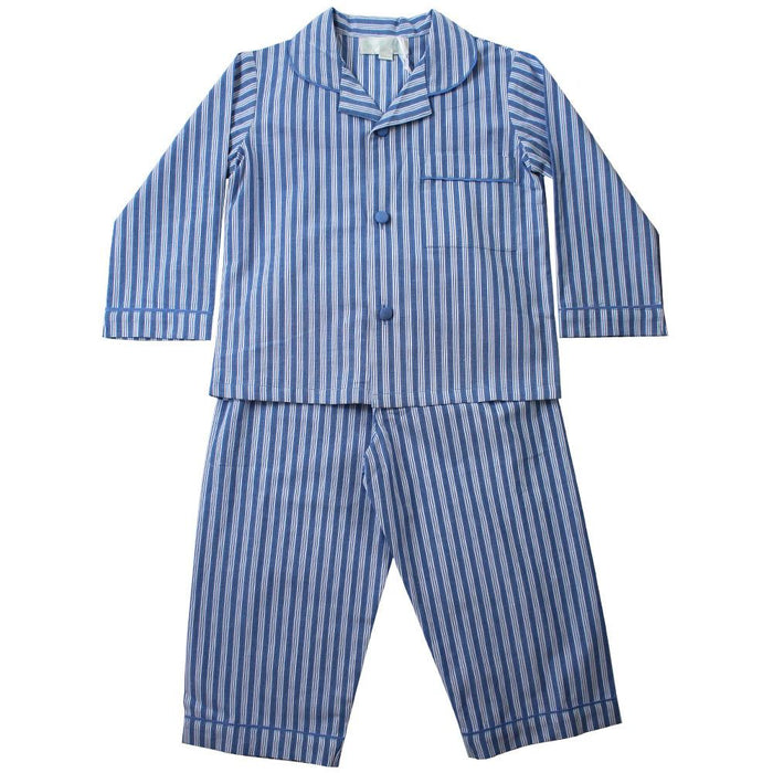 Powell Craft Blue/White Stripe Long PJ's