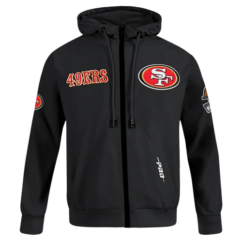 Pro Standard 49ers Classic Full Zip Wind Hoodie - Black (FS45410640-BLK)