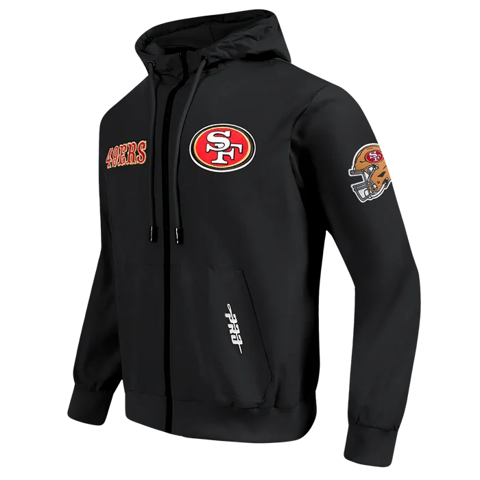 Pro Standard 49ers Classic Full Zip Wind Hoodie - Black (FS45410640-BLK)
