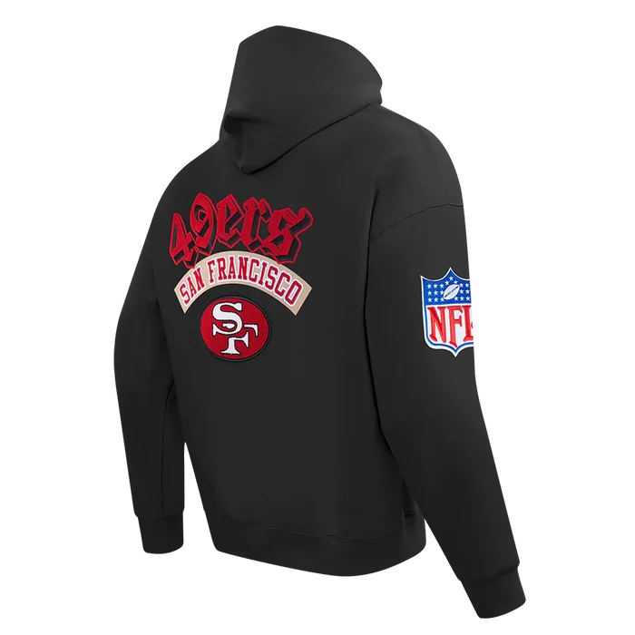 San Francisco 49ers Best Of men's hoodie in black with iconic team logo and relaxed fit