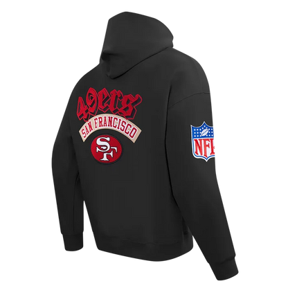 San Francisco 49ers Best Of men's hoodie in black with iconic team logo and relaxed fit
