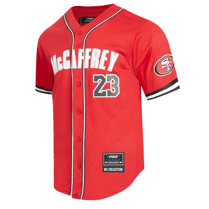 Pro Standard San Francisco 49ers Christian McCaffrey #23 Button Up Jersey - Red/Black (FS41410226-RBK)