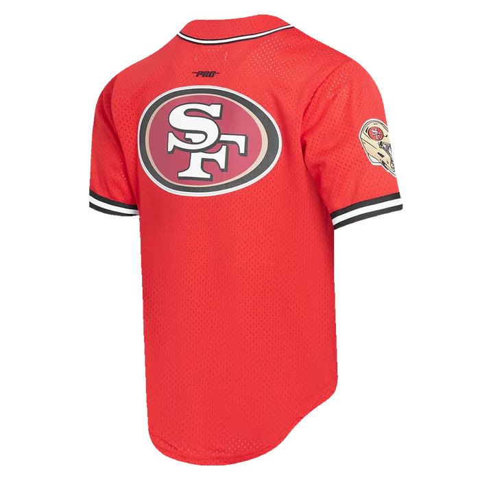 Pro Standard San Francisco 49ers Christian McCaffrey #23 Button Up Jersey - Red/Black (FS41410226-RBK)