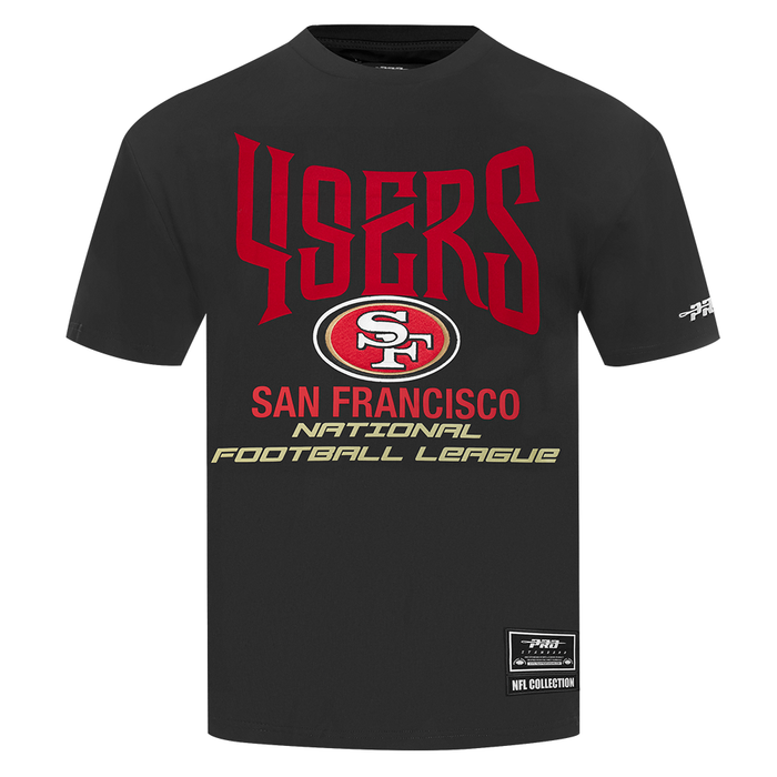 Black Pro Standard San Francisco 49ers City Tour 20 men's short sleeve T-shirt featuring team logo and city design