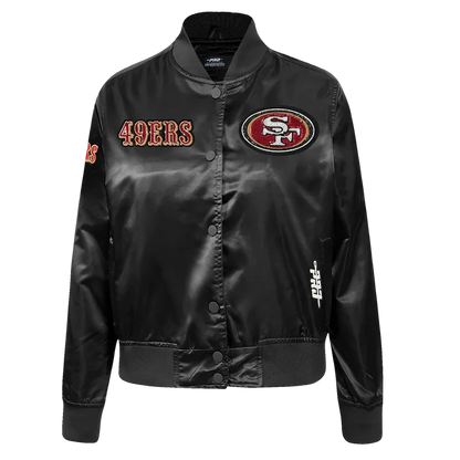 Pro Standard San Francisco 49ers Game Day Classics Women's Satin Jacket - Black (FS4U410544-BLK)