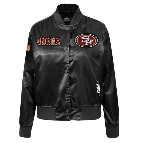 Pro Standard San Francisco 49ers Game Day Classics Women's Satin Jacket - Black (FS4U410544-BLK)