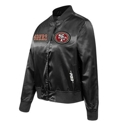 Pro Standard San Francisco 49ers Game Day Classics Women's Satin Jacket - Black (FS4U410544-BLK)