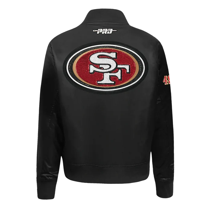 Pro Standard San Francisco 49ers Game Day Classics Women's Satin Jacket - Black (FS4U410544-BLK)