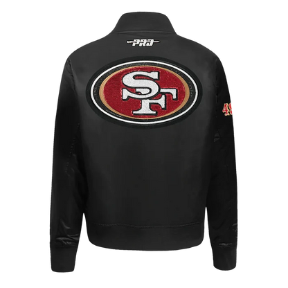 Pro Standard San Francisco 49ers Game Day Classics Women's Satin Jacket - Black (FS4U410544-BLK)