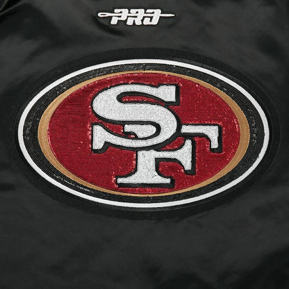 Pro Standard San Francisco 49ers Game Day Classics Women's Satin Jacket - Black (FS4U410544-BLK)