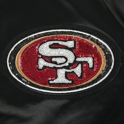 Pro Standard San Francisco 49ers Game Day Classics Women's Satin Jacket - Black (FS4U410544-BLK)