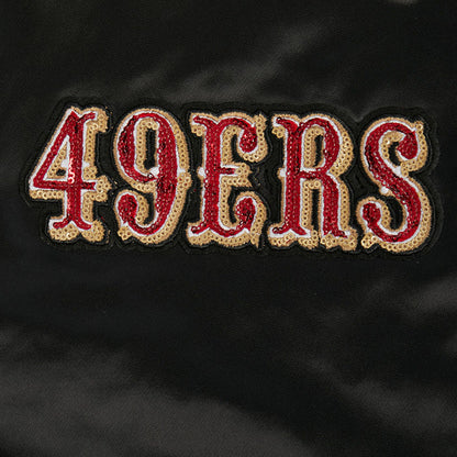 Pro Standard San Francisco 49ers Game Day Classics Women's Satin Jacket - Black (FS4U410544-BLK)
