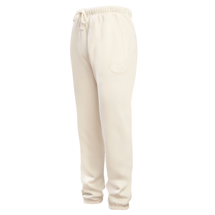 Pro Standard San Francisco 49ers Neutral Logo Sweatpants - Eggshell (FS4444636-EGG)