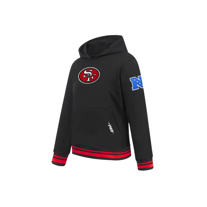 Pro Standard San Francisco 49ers Retro Classics Little Boy's Pullover Hoodie - Black/Red/Black (FS4L5411608-BRK)