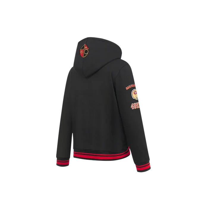 Pro Standard San Francisco 49ers Retro Classics Little Boy's Pullover Hoodie - Black/Red/Black (FS4L5411608-BRK)