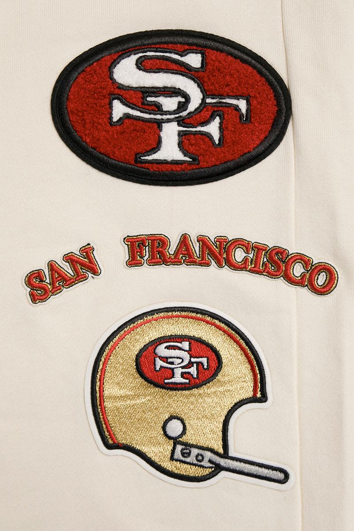 Pro Standard San Francisco 49ers Retro Logo Classics Sweatpants - Eggshell/Red (FS4443592-ERD)