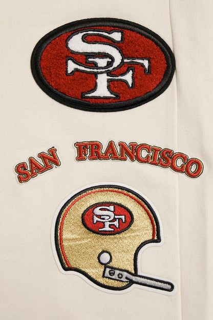 Pro Standard San Francisco 49ers Retro Logo Classics Sweatpants - Eggshell/Red (FS4443592-ERD)