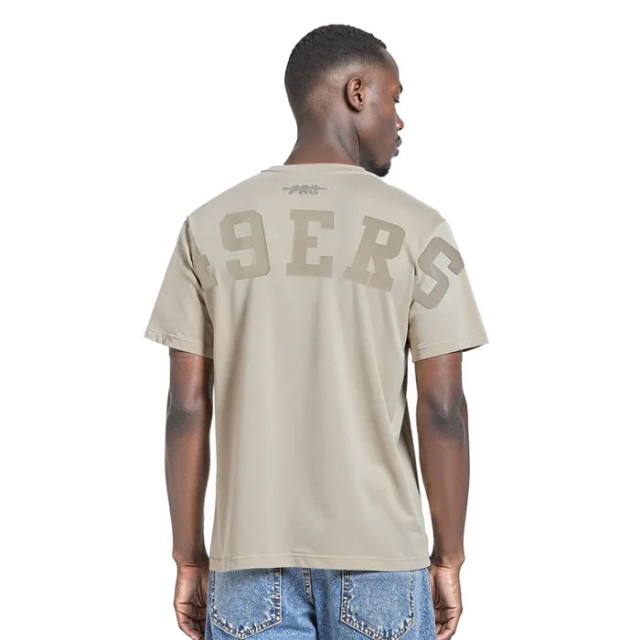 Pro Standard San Francisco 49ers Wingspan Drop Shoulder Tee - Taupe (FS41410470-TAU)